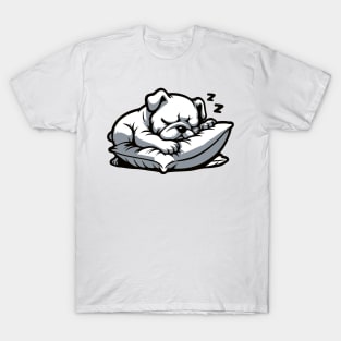 Bulldog Sleeping T-Shirt